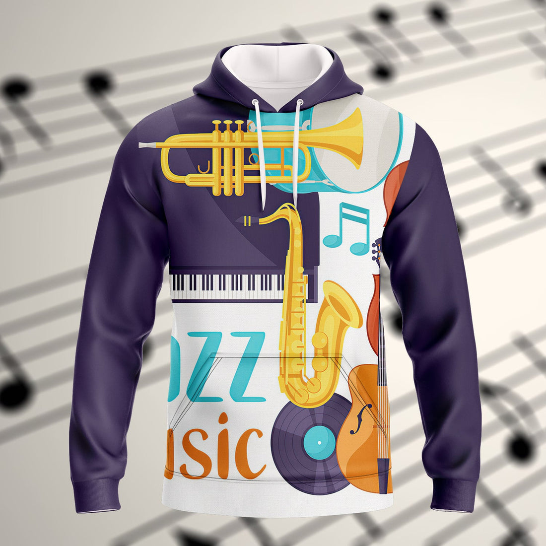 FUNSTUFFPRINT Jazz 3D Hoodie and Zip Hoodie