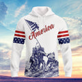 FUNSTUFFPRINT American By Birth Veteran By Choice 3D Hoodie and Zip Hoodie