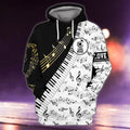 FUNSTUFFPRINT Piano 3D Hoodie and Zip Hoodie