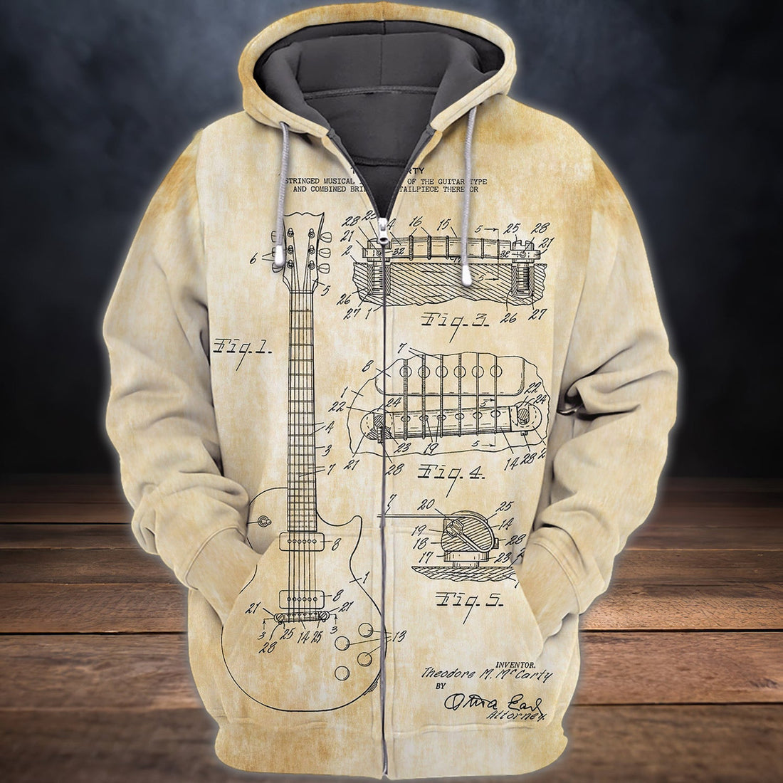 FUNSTUFFPRINT GUITAR - NA93 464 3D Hoodie and Zip Hoodie