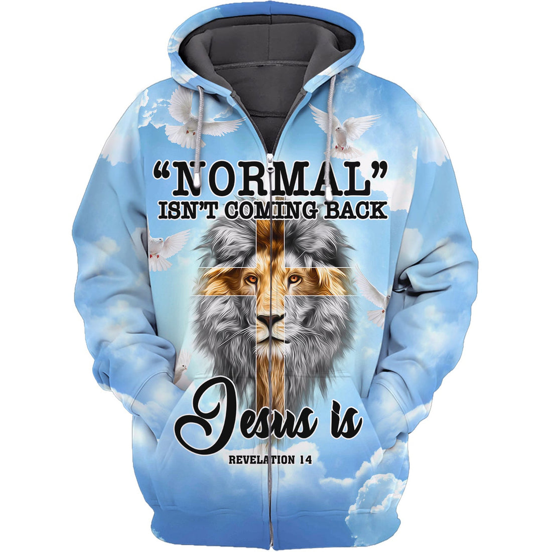 FUNSTUFFPRINT Normal Isn't Coming Back Jesus Is 3D Hoodie and Zip Hoodie