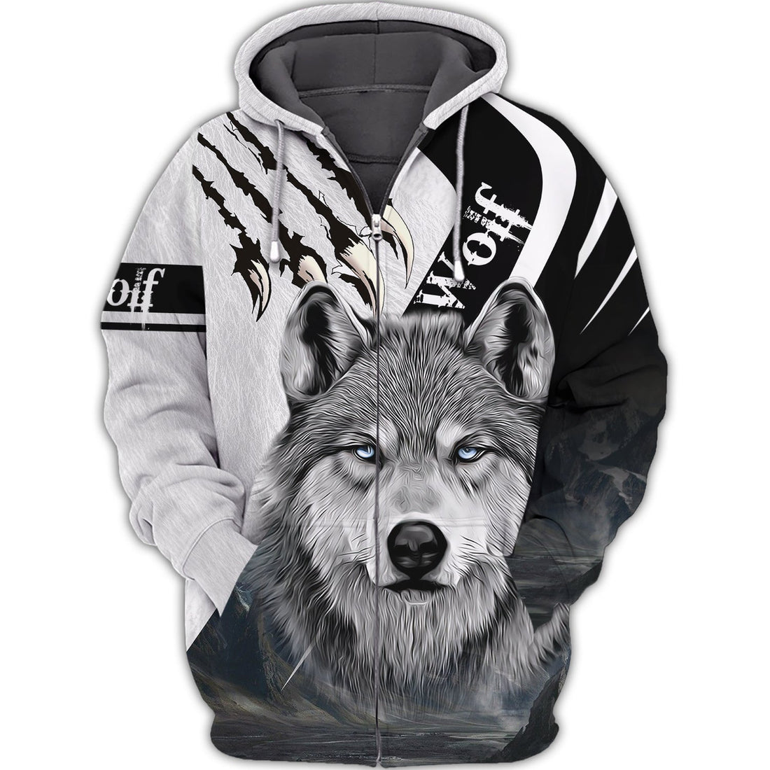 FUNSTUFFPRINT Wolf - Full Print 3D Hoodie and Zip Hoodie