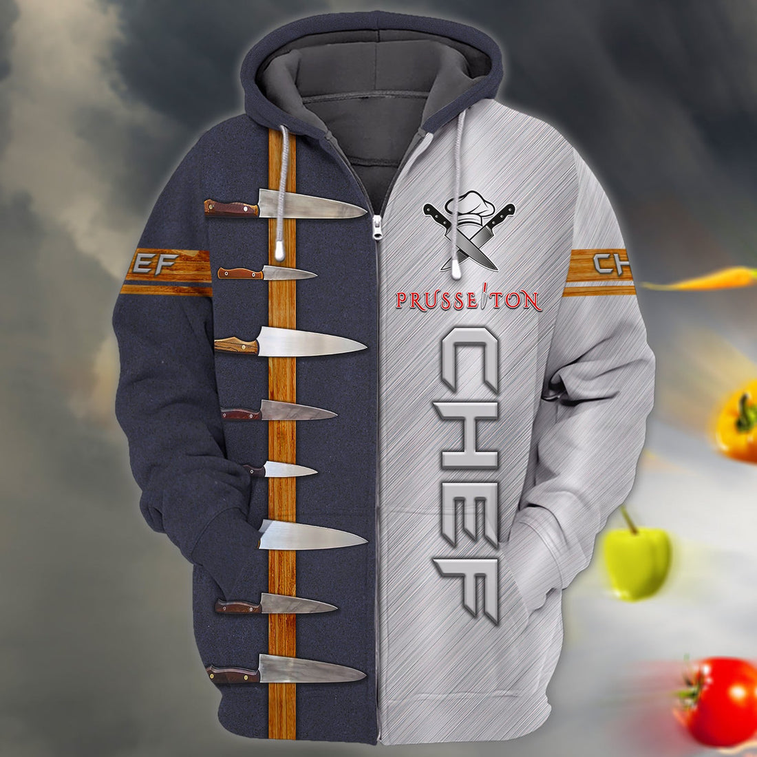 FUNSTUFFPRINT CHEF 3D Hoodie and Zip Hoodie