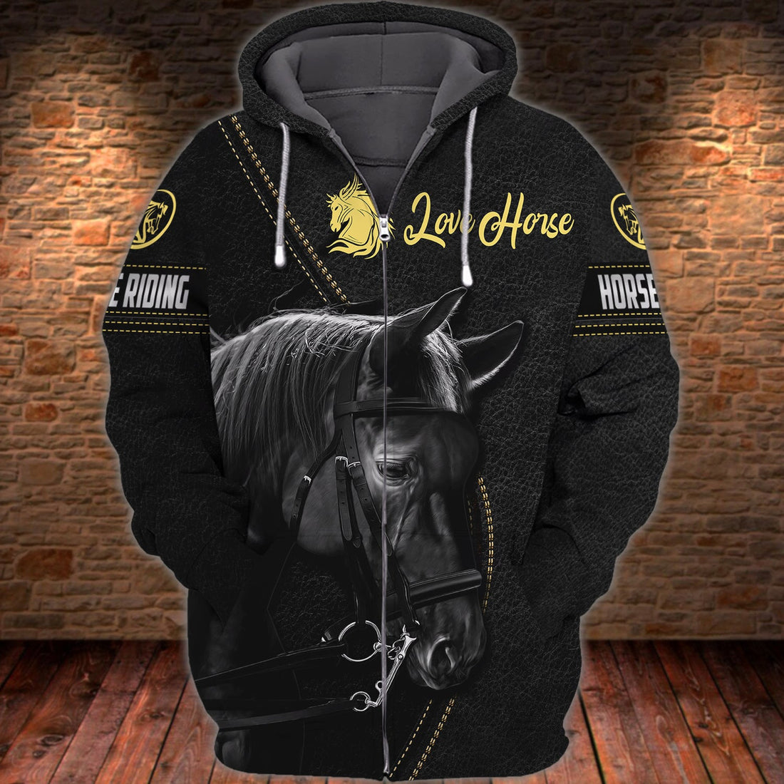 FUNSTUFFPRINT Horse 02 3D Hoodie and Zip Hoodie