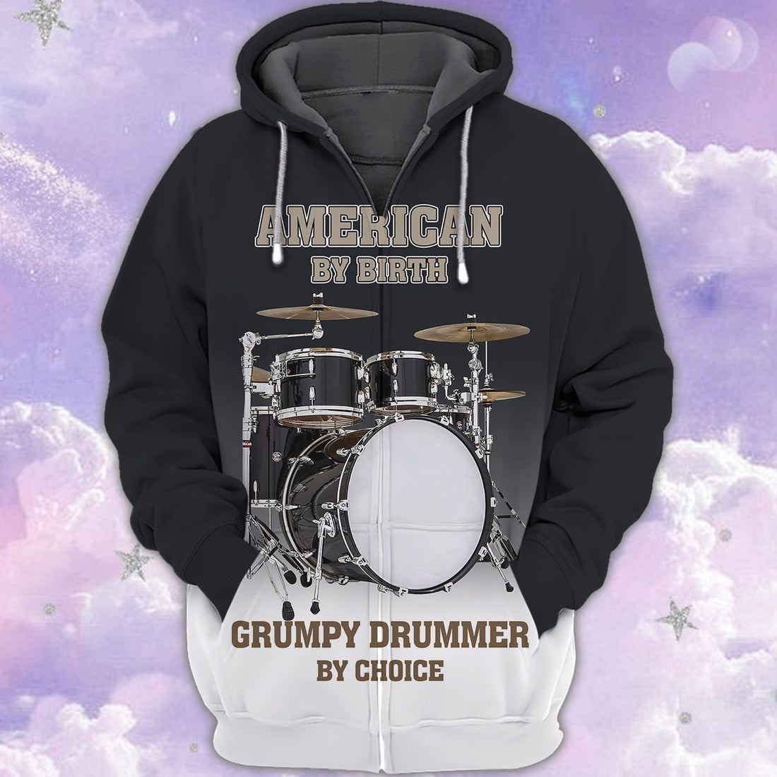 FUNSTUFFPRINT Drummer By Choice- Hadn 3D Hoodie and Zip Hoodie