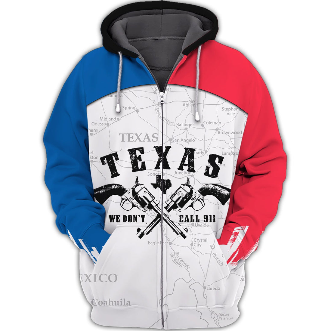 FUNSTUFFPRINT Texas We Don't Call 3D Hoodie and Zip Hoodie