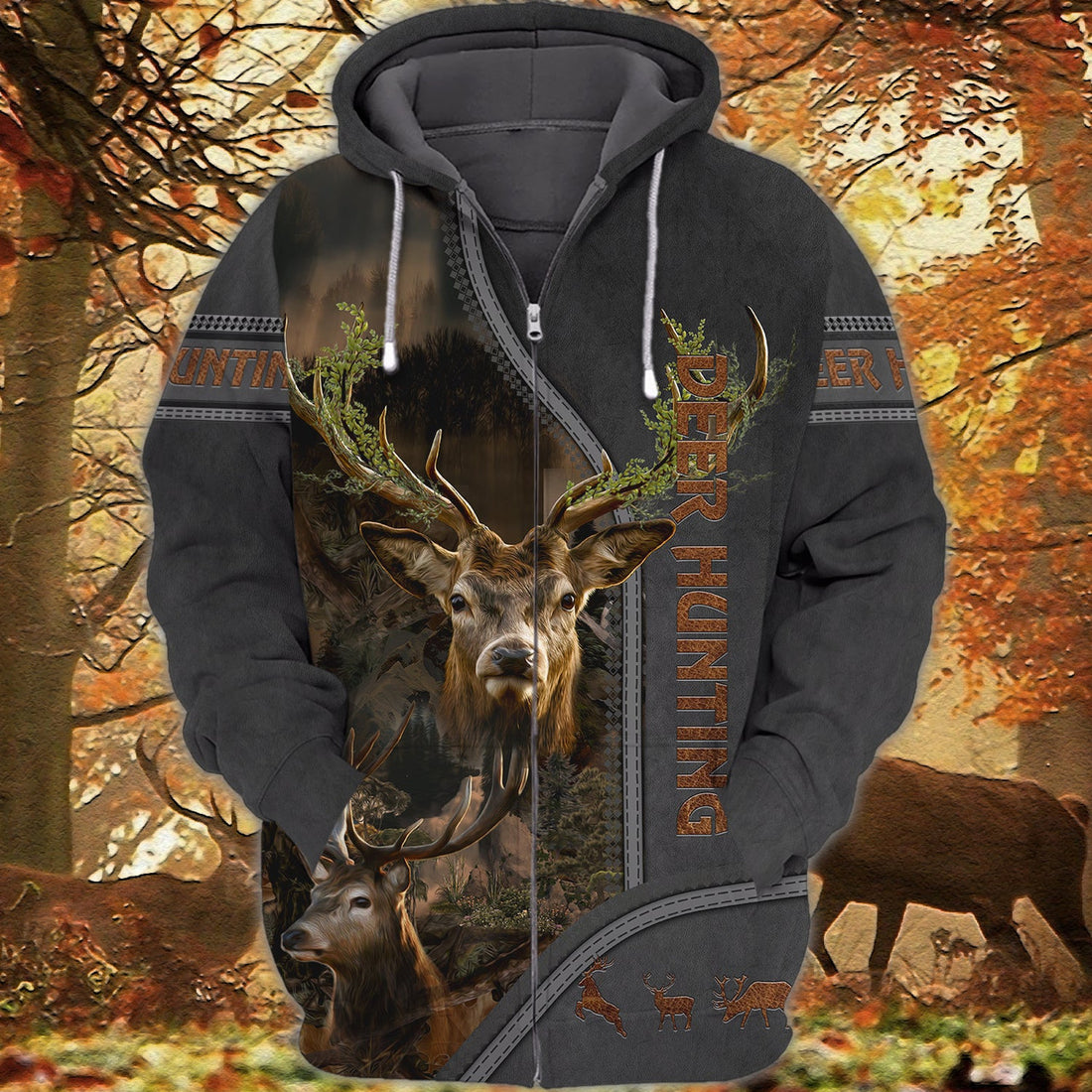 FUNSTUFFPRINT Deer Hunting - 3D Full Print 3D Hoodie and Zip Hoodie