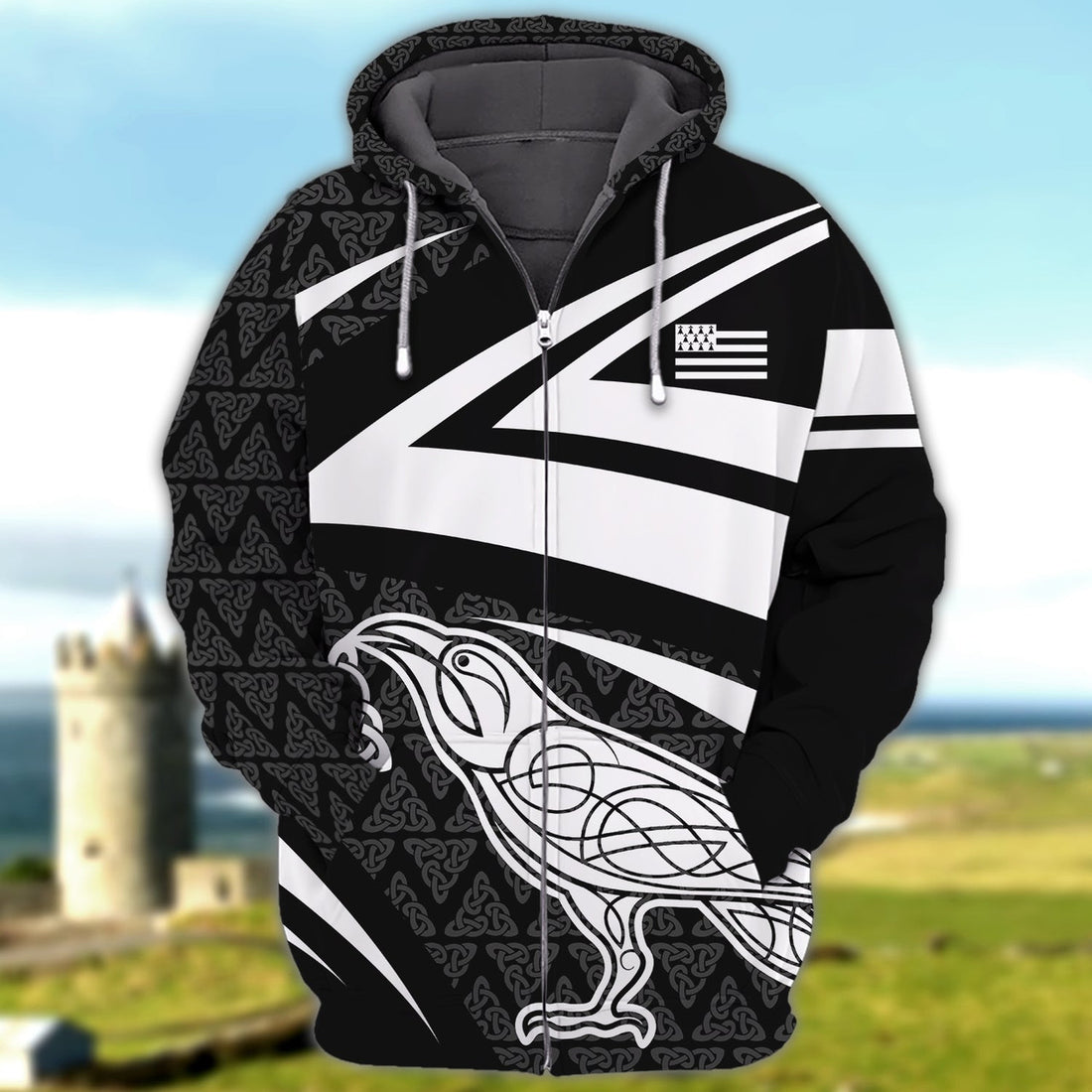FUNSTUFFPRINT Brittany Celtic Full Print 15 3D Hoodie and Zip Hoodie