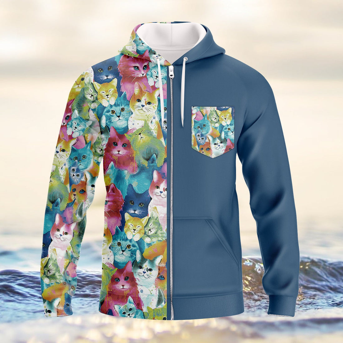 FUNSTUFFPRINT Cat- Full Print 3D Hoodie and Zip Hoodie