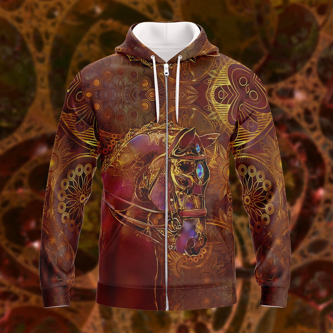 FUNSTUFFPRINT Horse - Zeus - Full Print 3D Hoodie and Zip Hoodie
