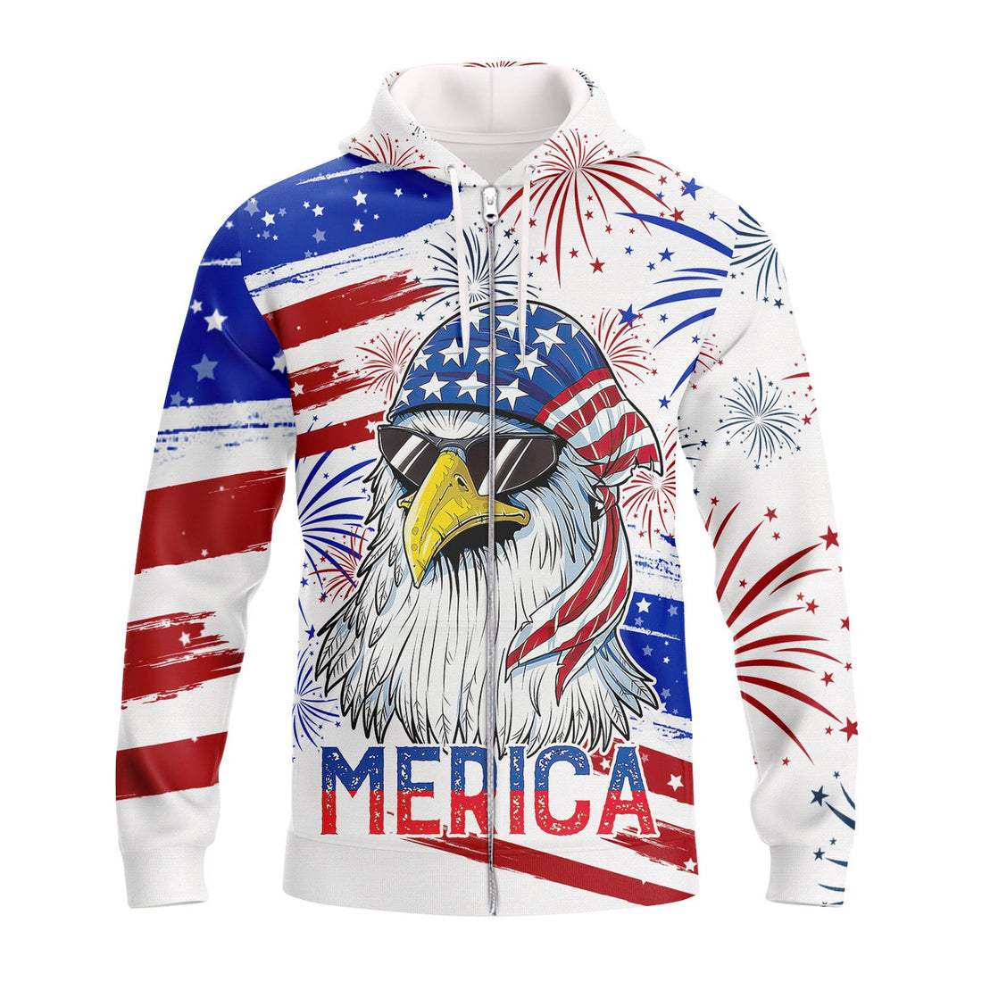 FUNSTUFFPRINT Independence Day Is Coming Ealge Merica 3D Hoodie and Zip Hoodie