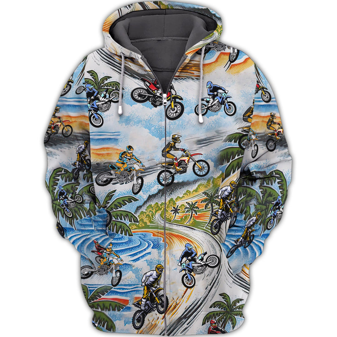 FUNSTUFFPRINT Motocross Style v1 3D Hoodie and Zip Hoodie