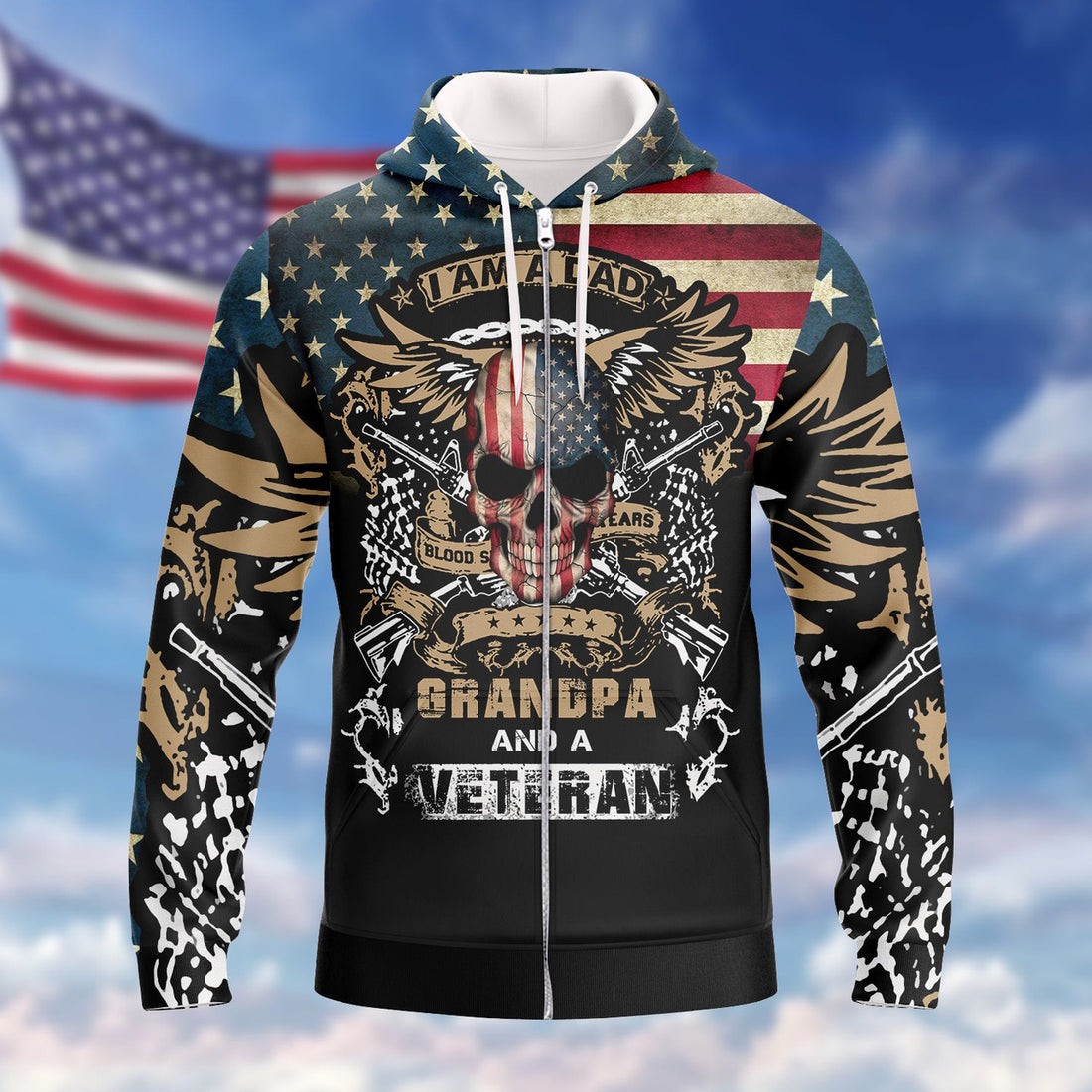 FUNSTUFFPRINT Veteran 02 3D Hoodie and Zip Hoodie