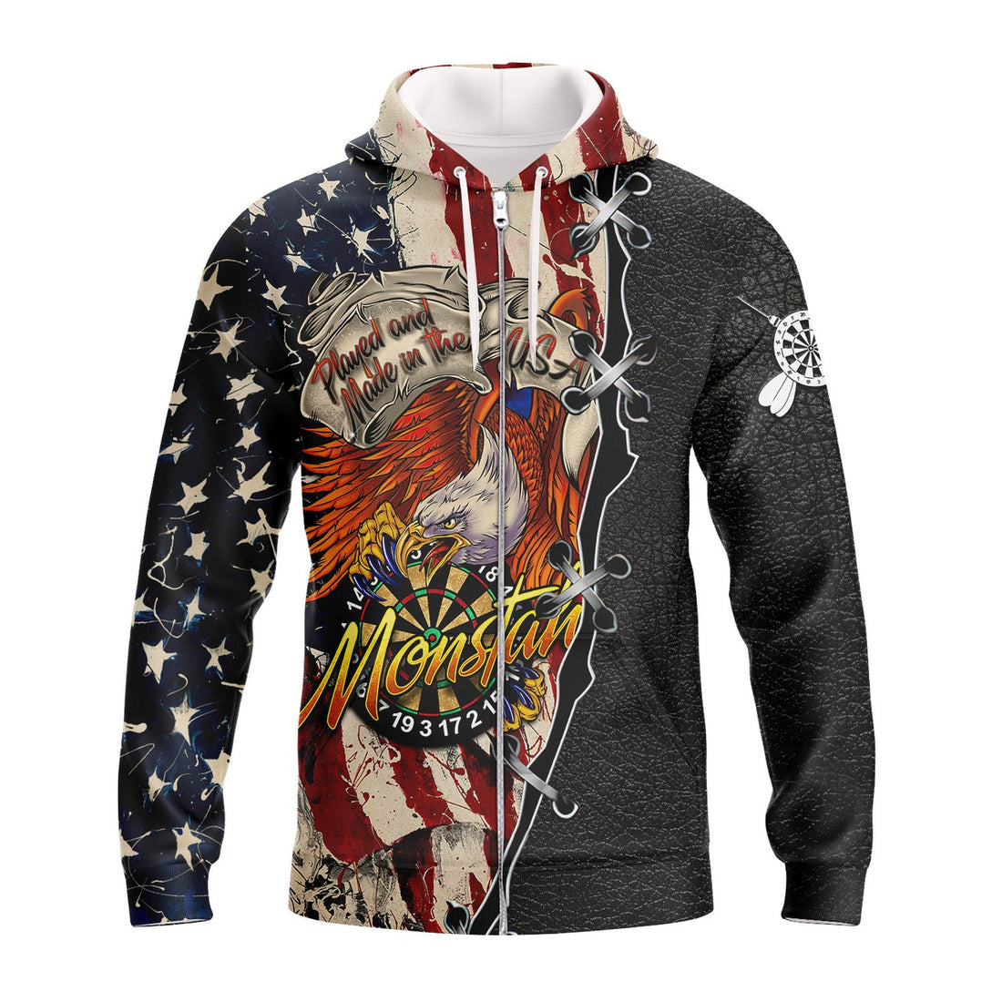 FUNSTUFFPRINT Played And Made In The USA Monstah 3D Hoodie and Zip Hoodie