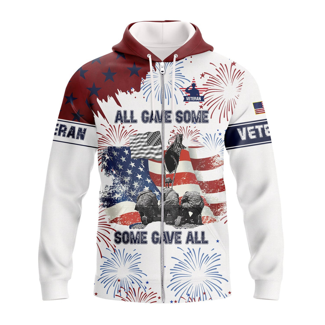 FUNSTUFFPRINT Veteran Some Gave All 3D Hoodie and Zip Hoodie