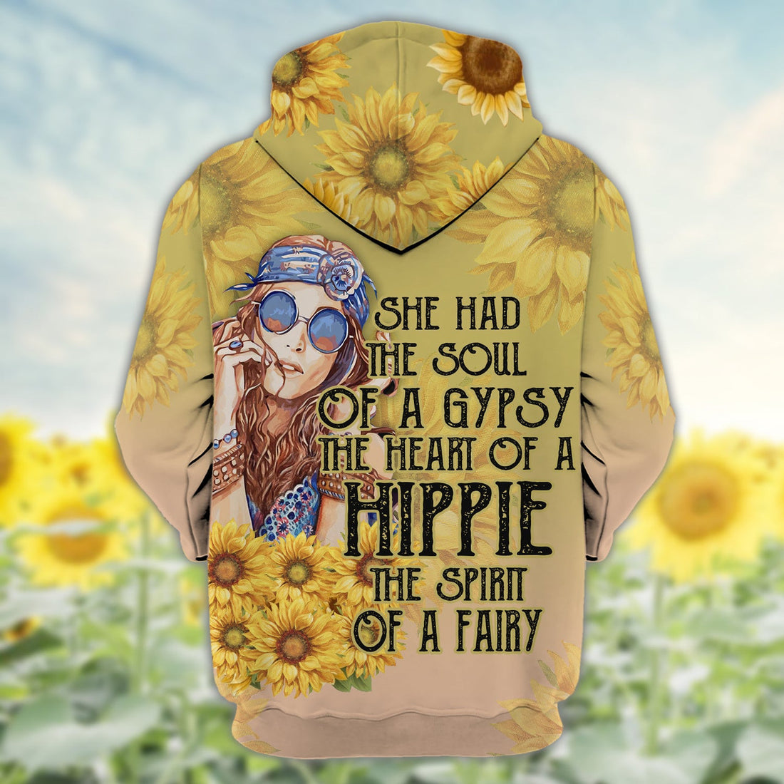 FUNSTUFFPRINT Custom Name-Hoodie-Hippie Soul 3D Hoodie and Zip Hoodie