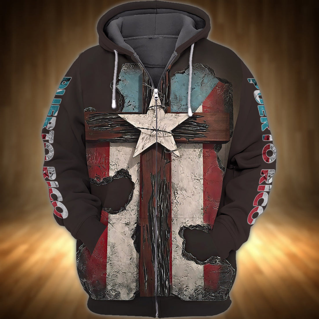 FUNSTUFFPRINT Puerto Rico 3D Full Print 10 RinC98 3D Hoodie and Zip Hoodie