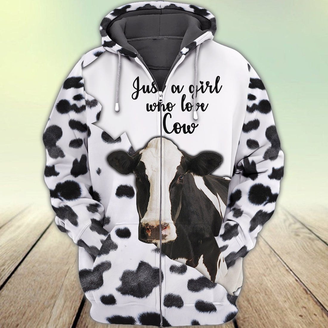 FUNSTUFFPRINT Cow - Full Print 01 3D Hoodie and Zip Hoodie