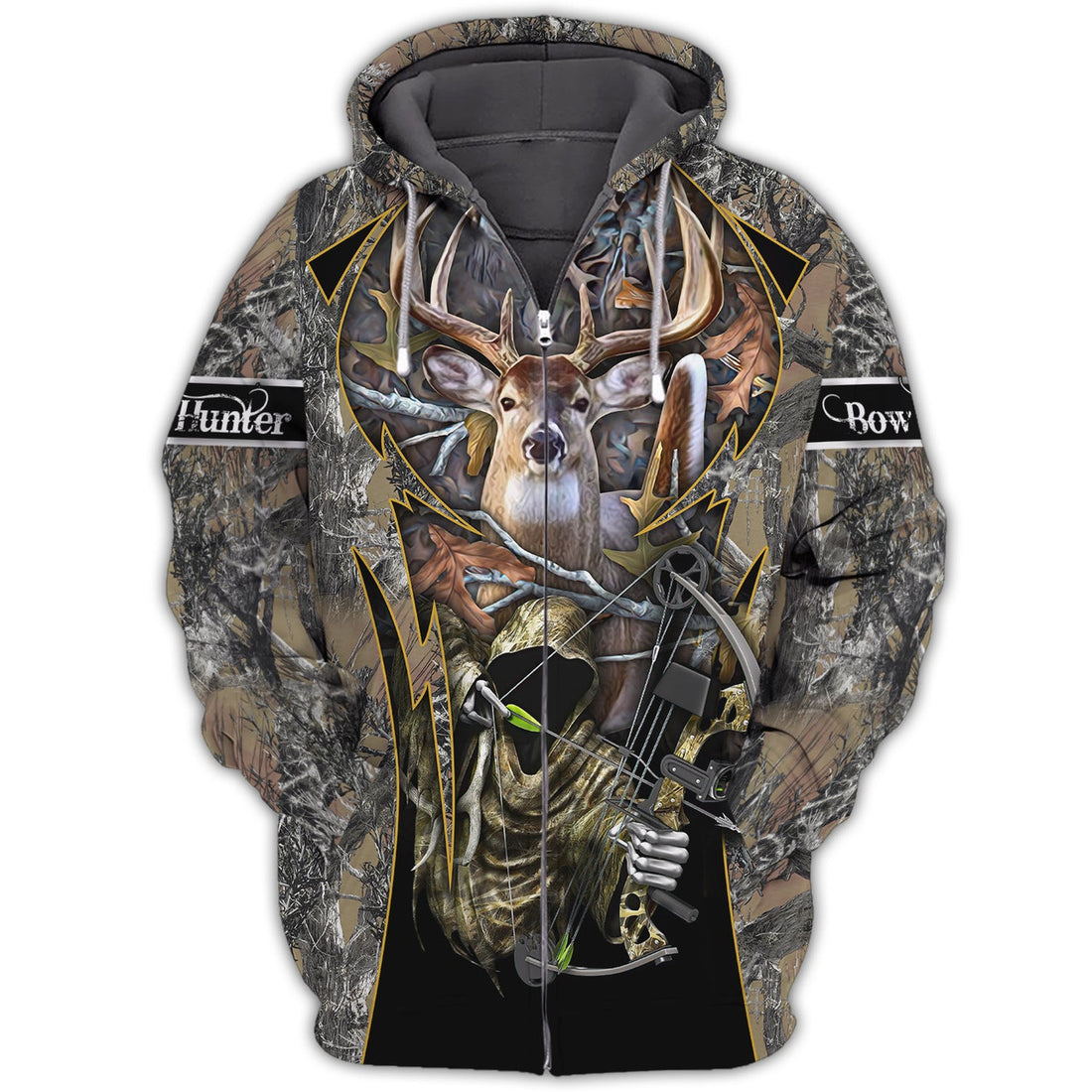 FUNSTUFFPRINT - Bow Hunting 3D Hoodie and Zip Hoodie