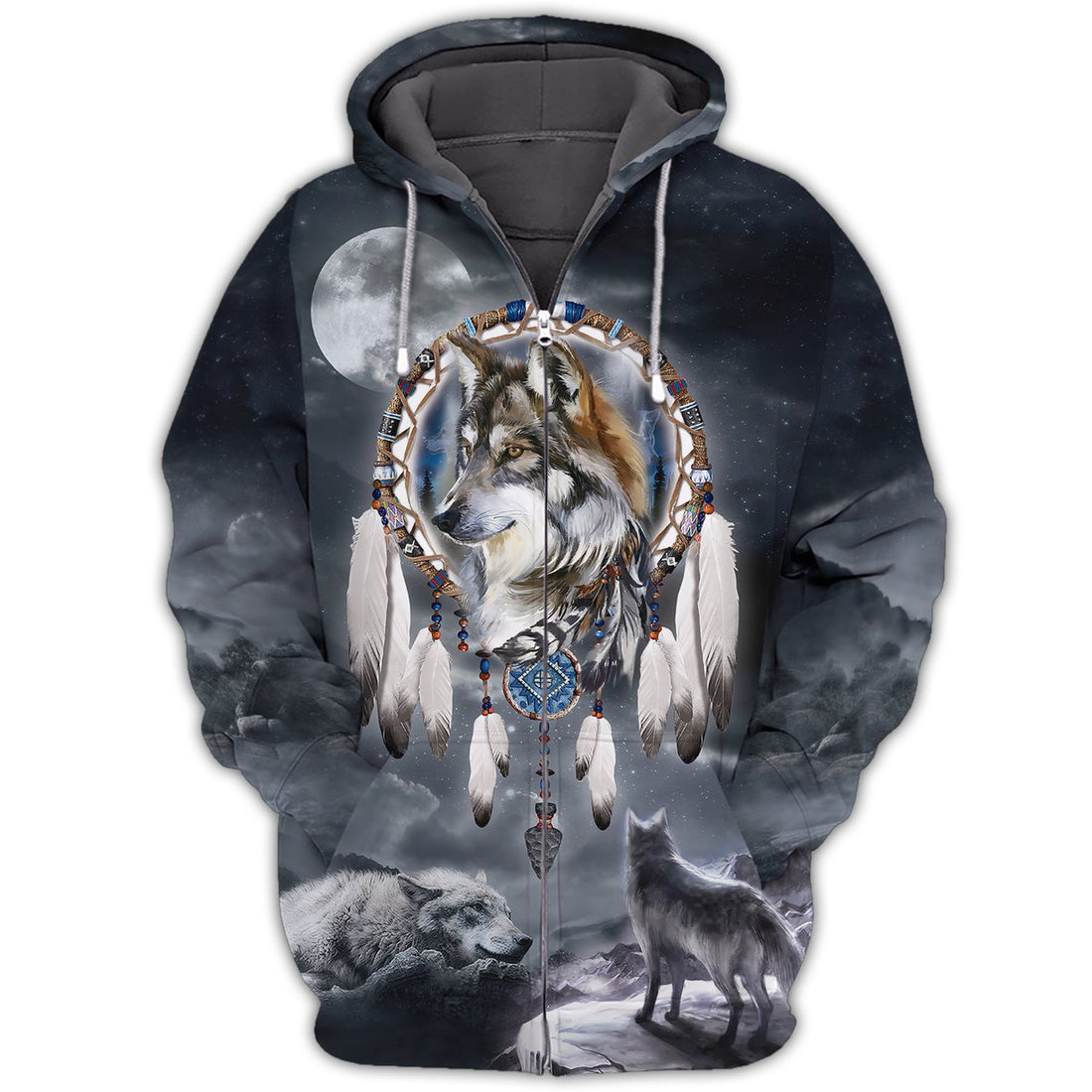 FUNSTUFFPRINT Wolf - 3D Full Print - Nsd99 3D Hoodie and Zip Hoodie