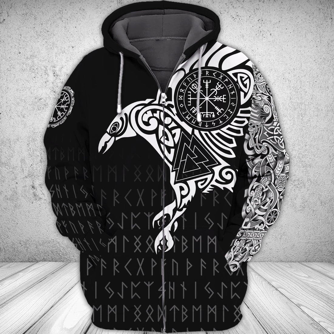FUNSTUFFPRINT Viking - Full Print B 3D Hoodie and Zip Hoodie