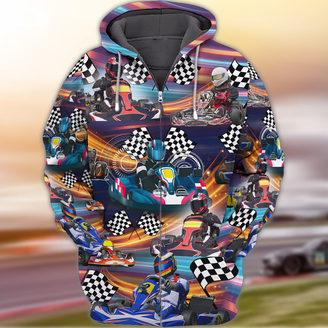 FUNSTUFFPRINT Racing - Full Print 3D Hoodie and Zip Hoodie