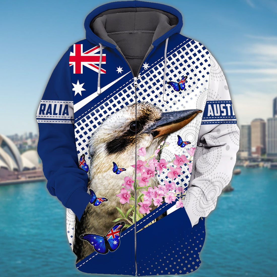 FUNSTUFFPRINT Australia, Love Kookaburra 3D Hoodie and Zip Hoodie