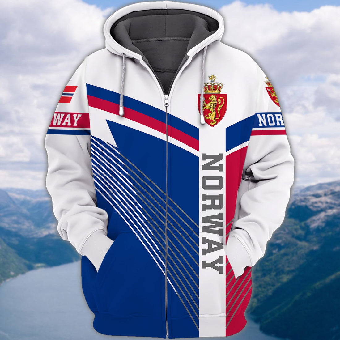 FUNSTUFFPRINT Full Print Norway 3D Hoodie and Zip Hoodie