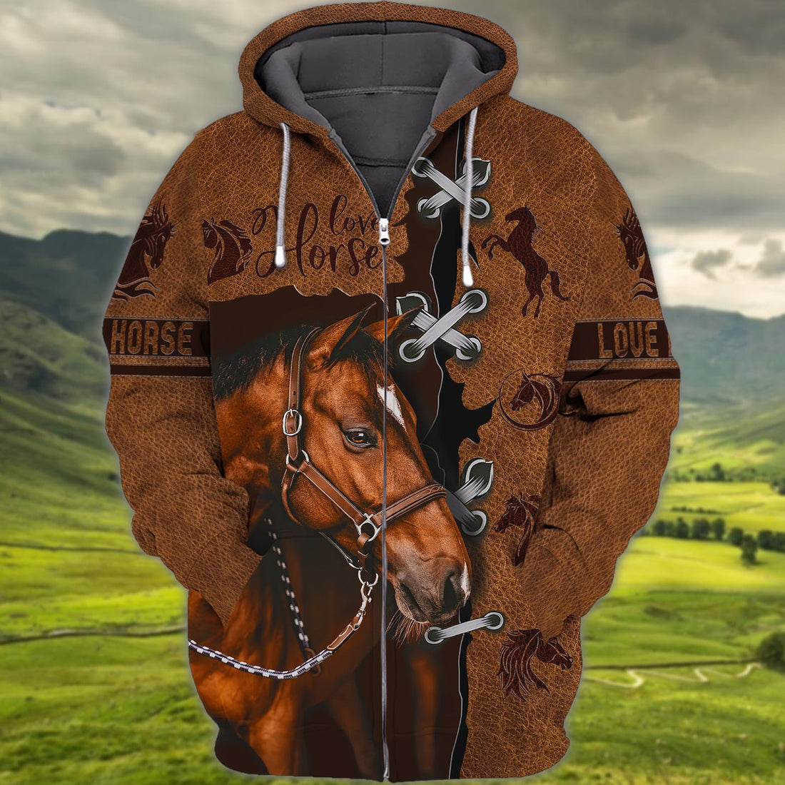 FUNSTUFFPRINT Love Horse - 3D Full Print 3D Hoodie and Zip Hoodie