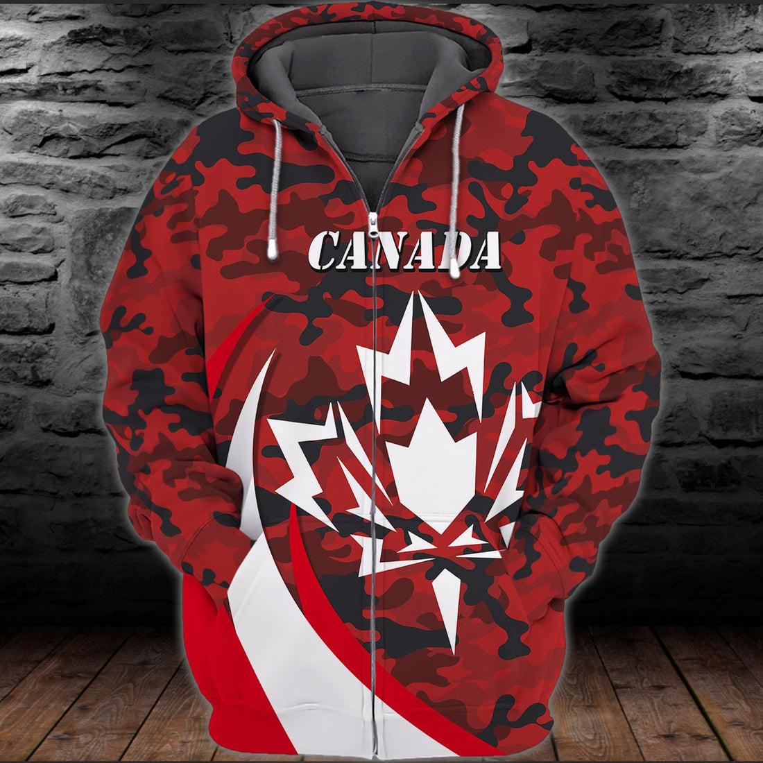 FUNSTUFFPRINT Canada Day Full Print 3D Hoodie and Zip Hoodie