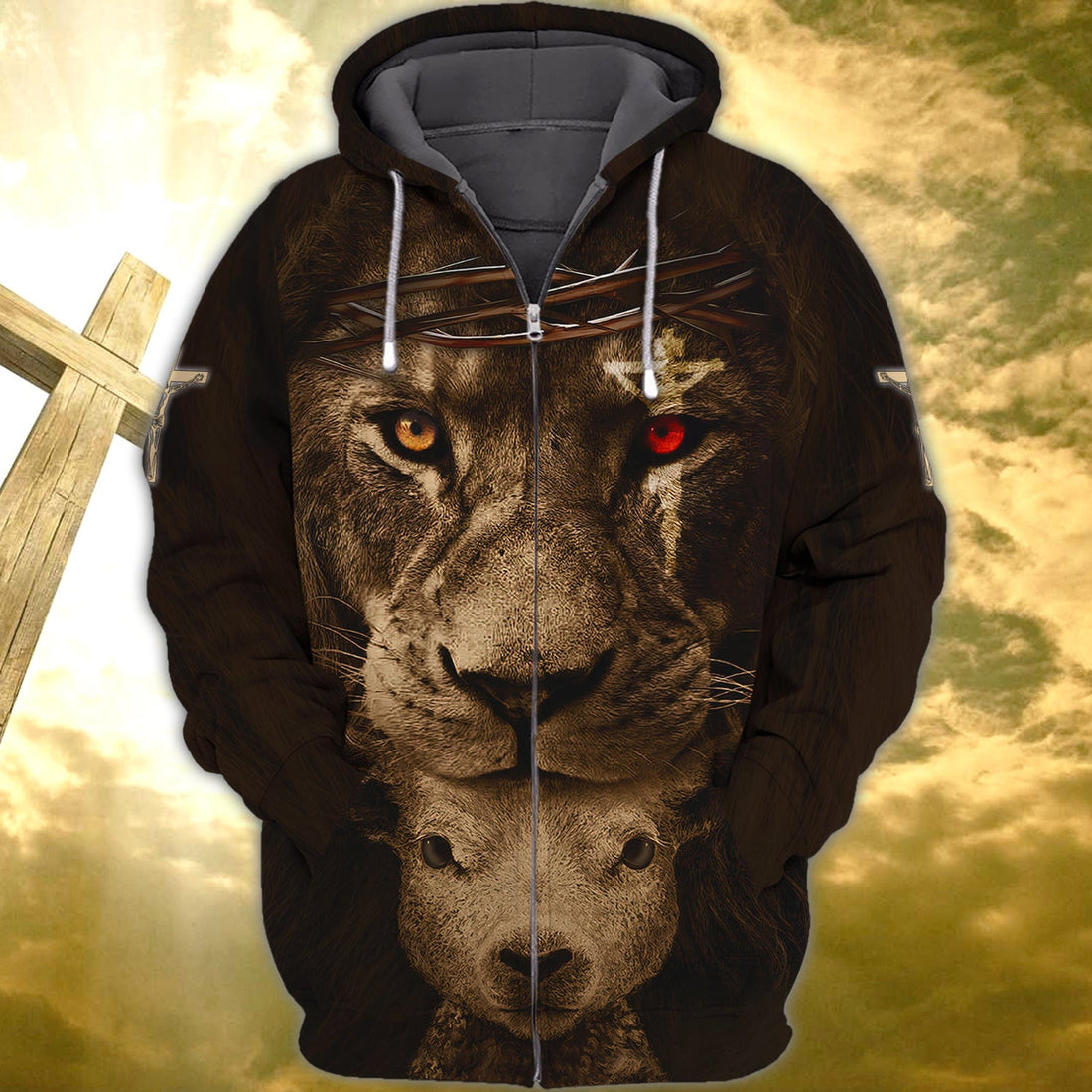 FUNSTUFFPRINT Jesus - Full Print 3D Hoodie and Zip Hoodie