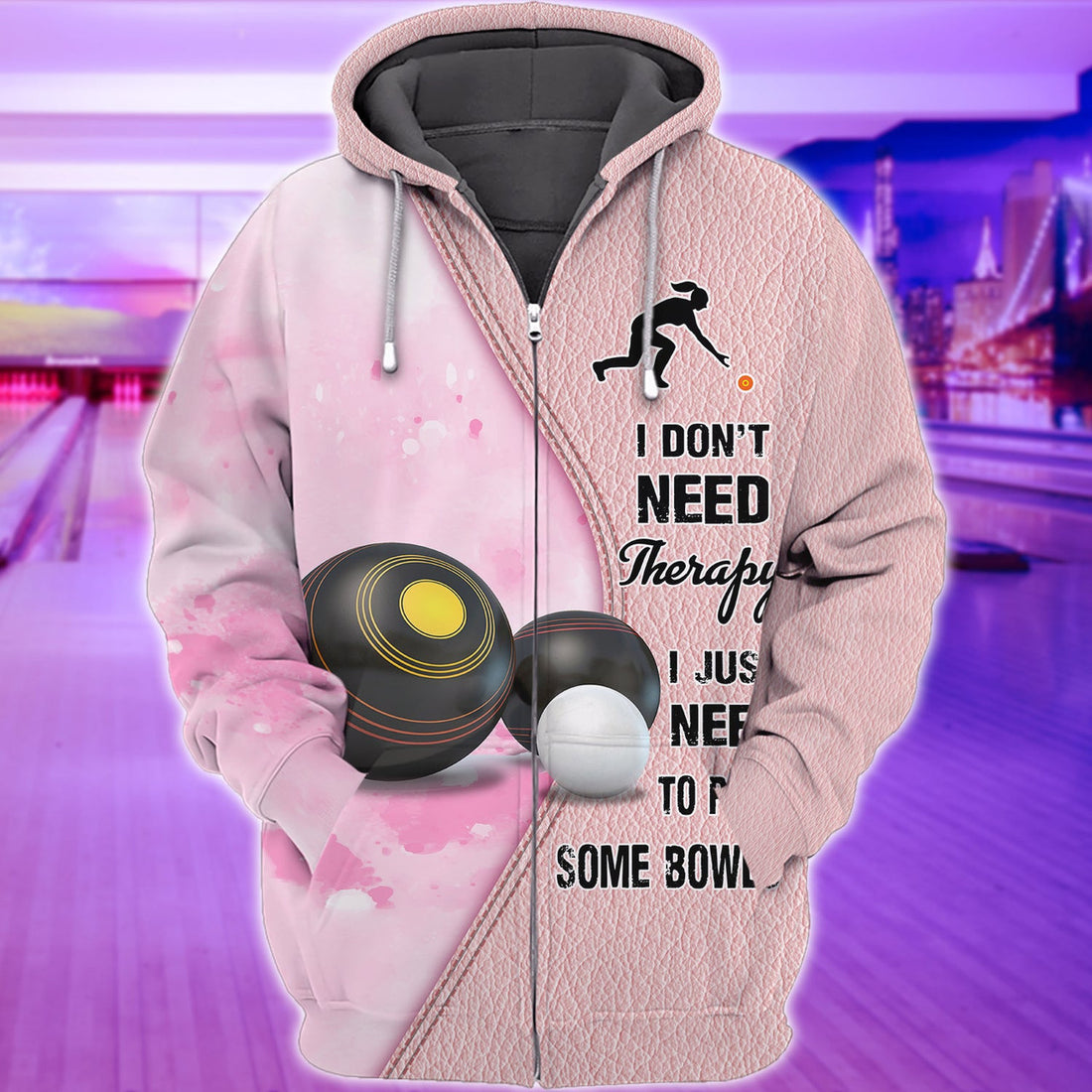 FUNSTUFFPRINT Lawn Bowls 3D Hoodie and Zip Hoodie