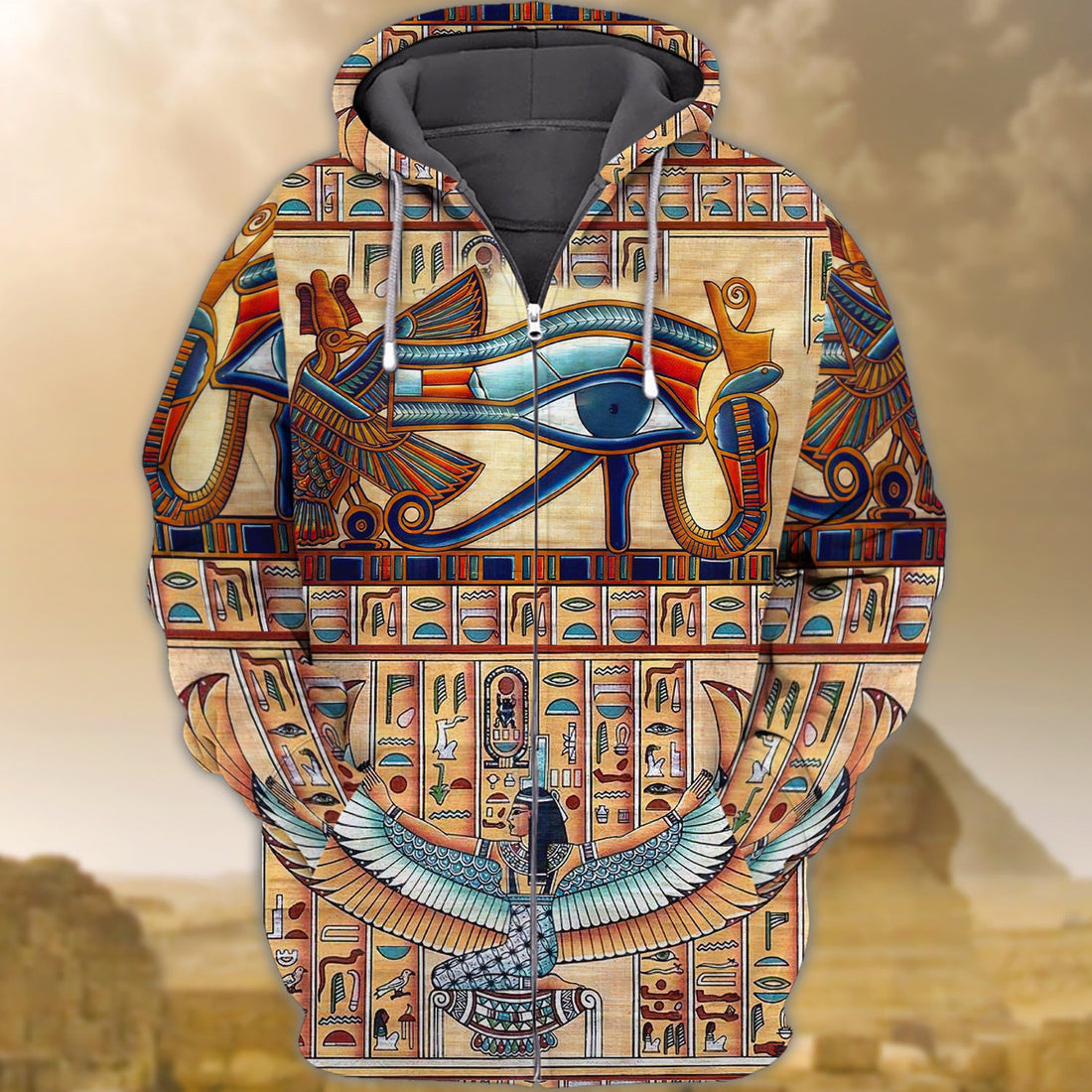 FUNSTUFFPRINT Full Print Egypt 3D Hoodie and Zip Hoodie