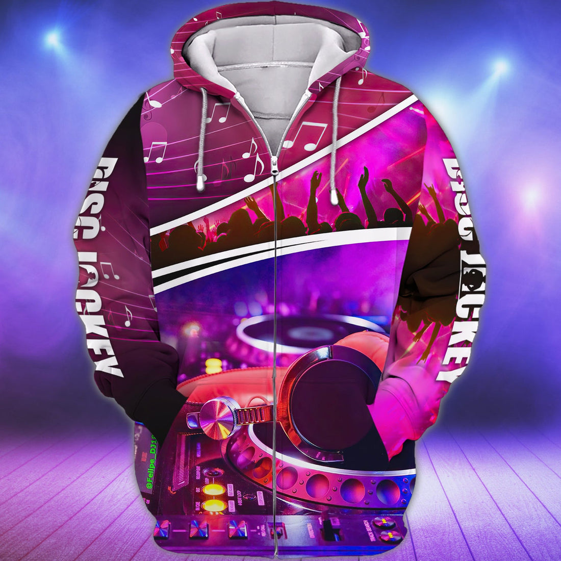 FUNSTUFFPRINT Dj Full Print 3D 86 3D Hoodie and Zip Hoodie