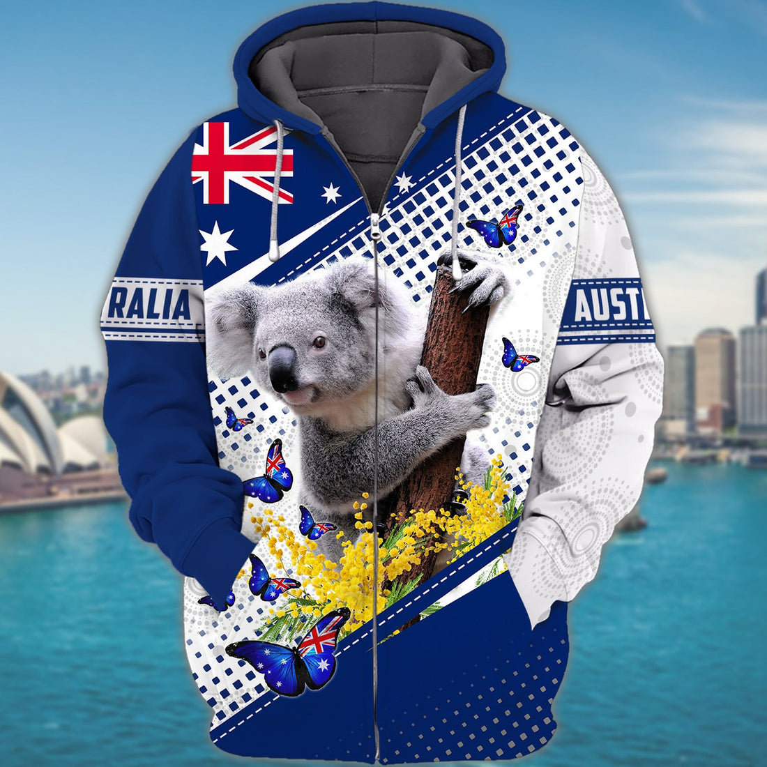 FUNSTUFFPRINT Australia, Love Koala 3D Hoodie and Zip Hoodie