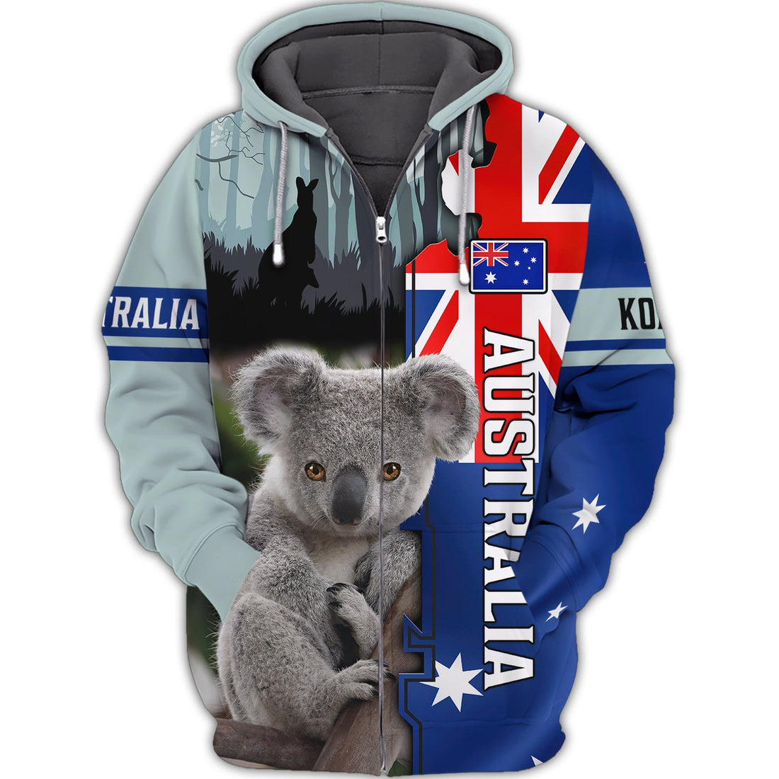 FUNSTUFFPRINT Australia Koala 3D Hoodie and Zip Hoodie