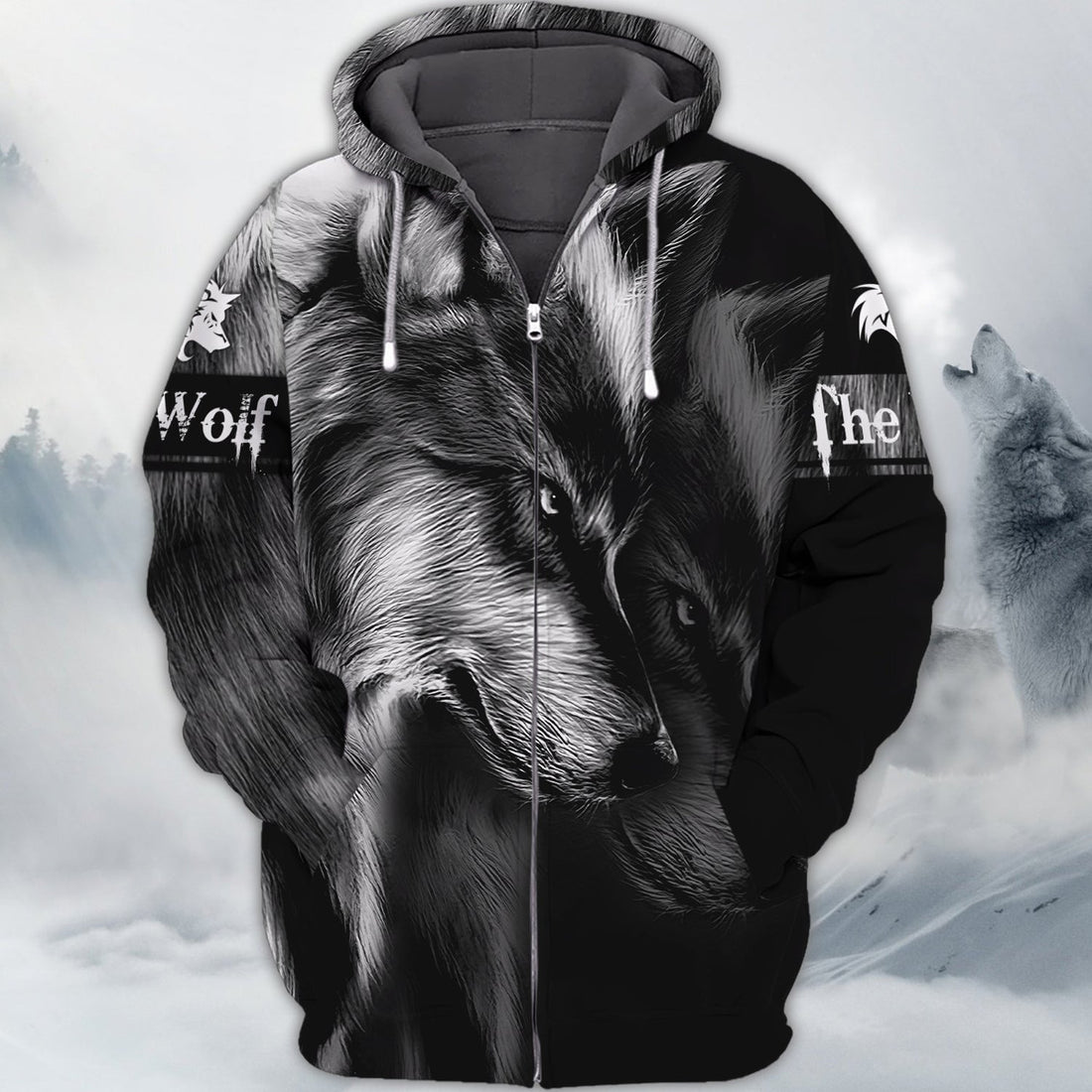 FUNSTUFFPRINT Wolf 3D Hoodie and Zip Hoodie