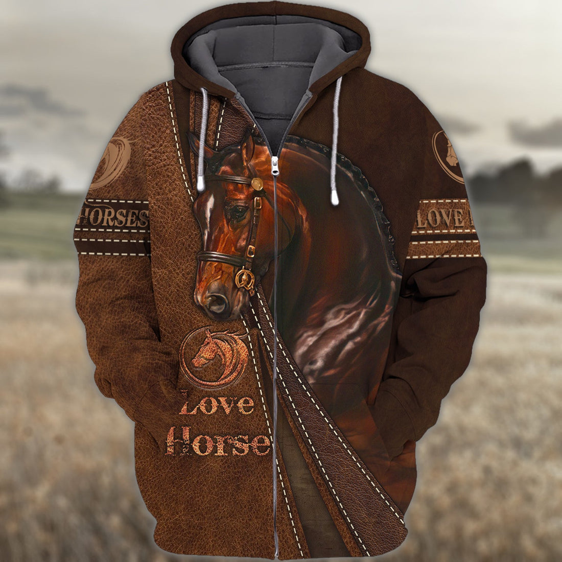 FUNSTUFFPRINT Love Horse - Full Print 3D Hoodie and Zip Hoodie