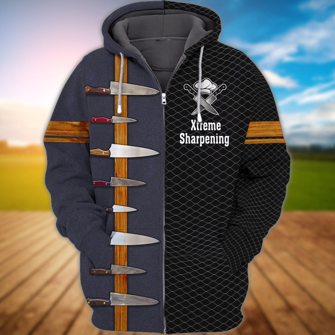 FUNSTUFFPRINT Xtreme Sharpening, 3D Full Print 02 3D Hoodie and Zip Hoodie
