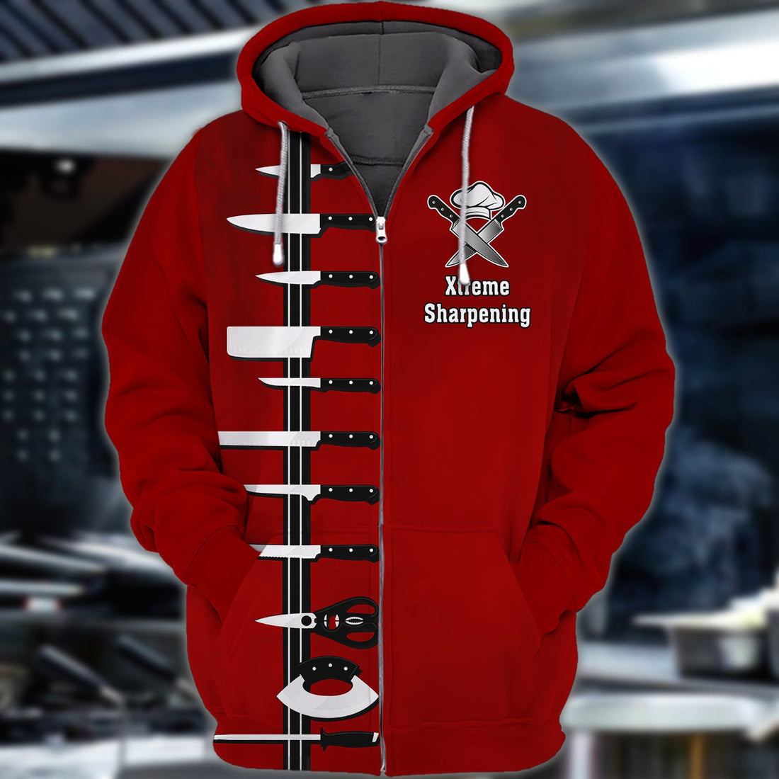 FUNSTUFFPRINT Xtreme Sharpening, 3D Full Print 03 3D Hoodie and Zip Hoodie