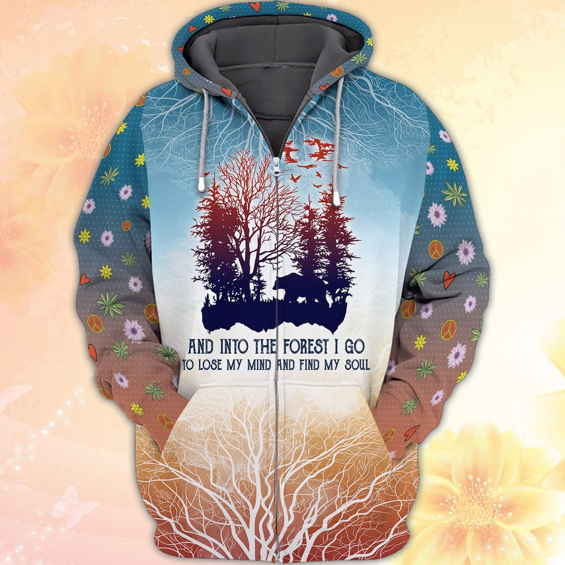 FUNSTUFFPRINT And Into The Forest I Go To Lose My Mind And Find My Soul 3D Hoodie and Zip Hoodie