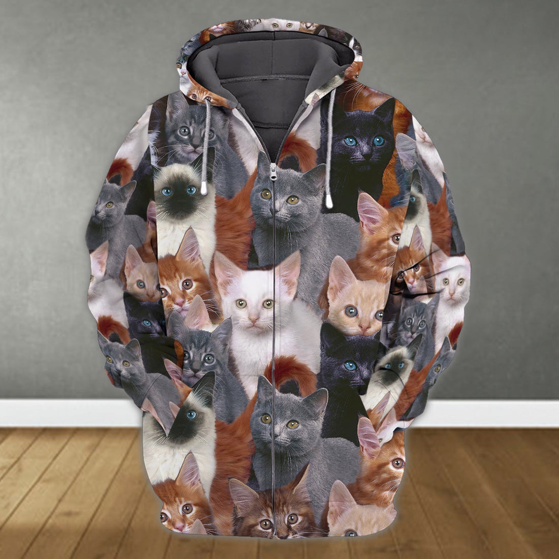 FUNSTUFFPRINT Cat Full 3D Full Print Shirts Cats Shirts 3D Hoodie and Zip Hoodie