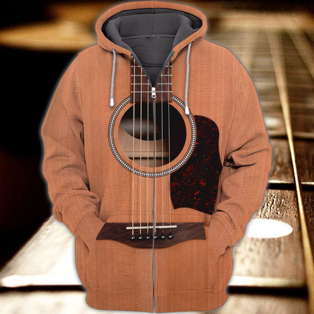 FUNSTUFFPRINT Guitar Ru 1 Full Print 3D Hoodie and Zip Hoodie