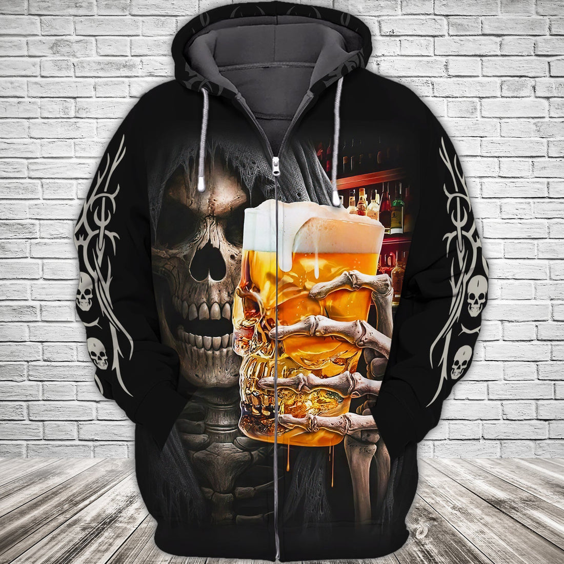 FUNSTUFFPRINT Beer Full Print 3D Hoodie and Zip Hoodie