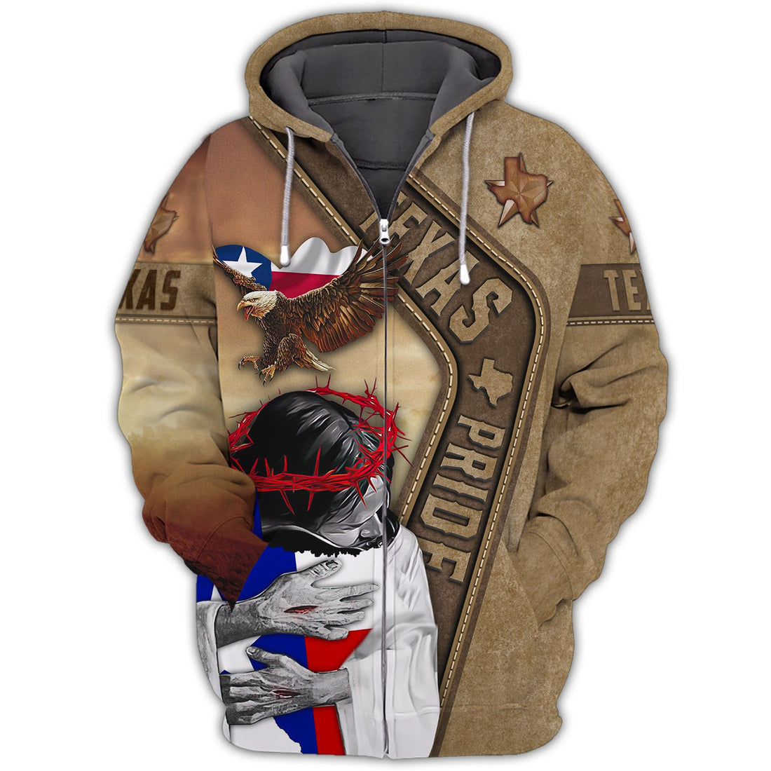 FUNSTUFFPRINT Texas Pride 3D Hoodie and Zip Hoodie