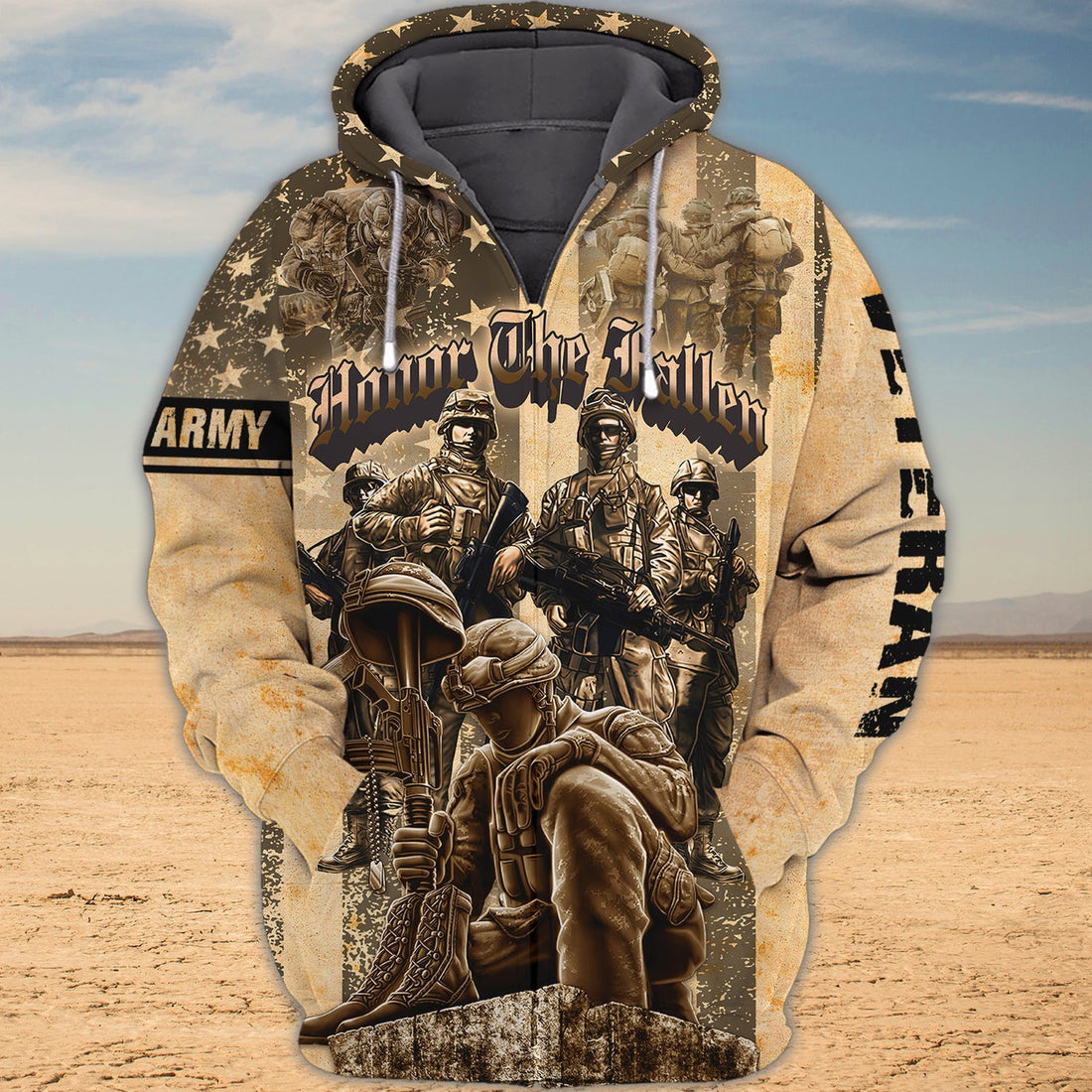 FUNSTUFFPRINT Veteran - 3D Full Print 3D Hoodie and Zip Hoodie