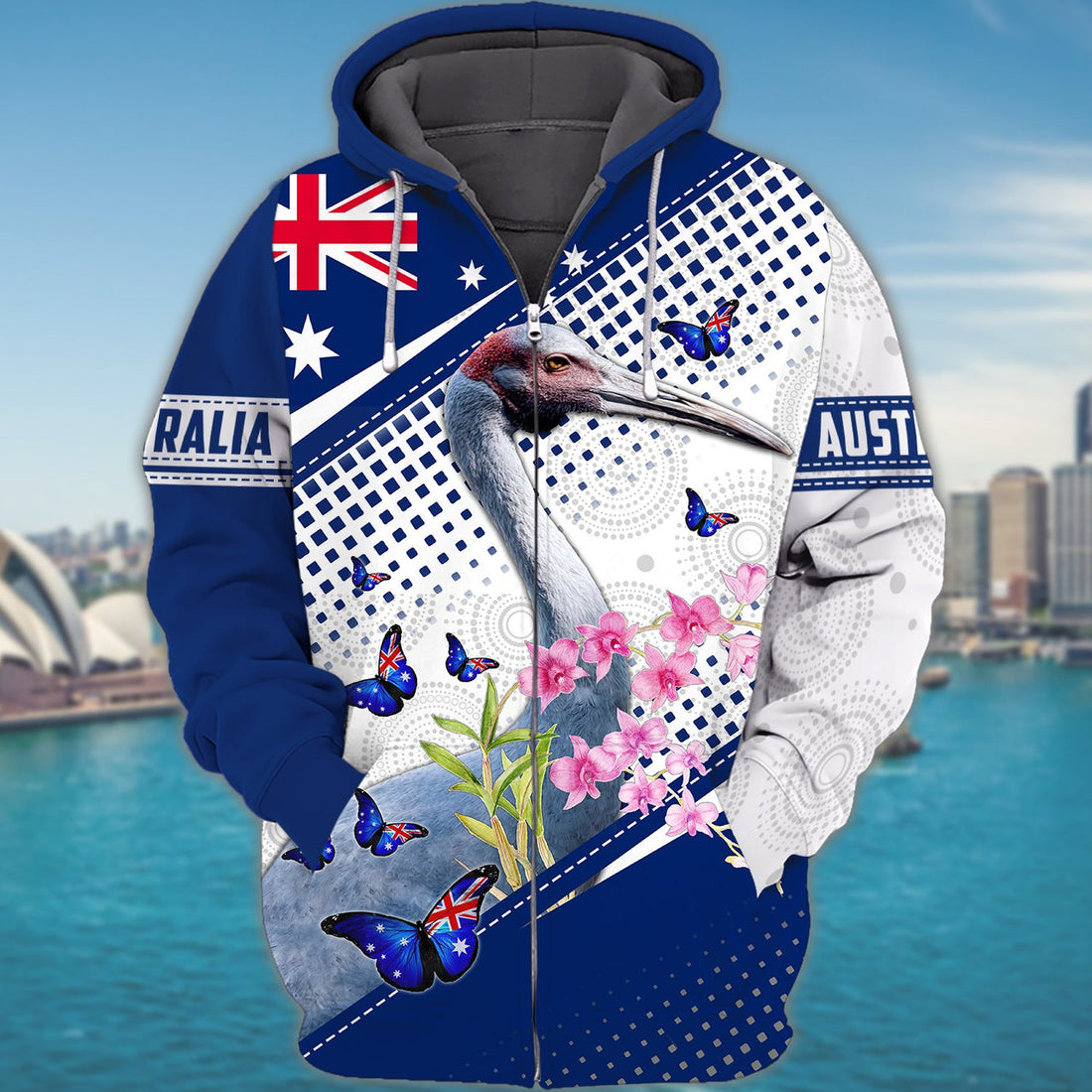 FUNSTUFFPRINT Australia, Love Brolga3D Hoodie and Zip Hoodie