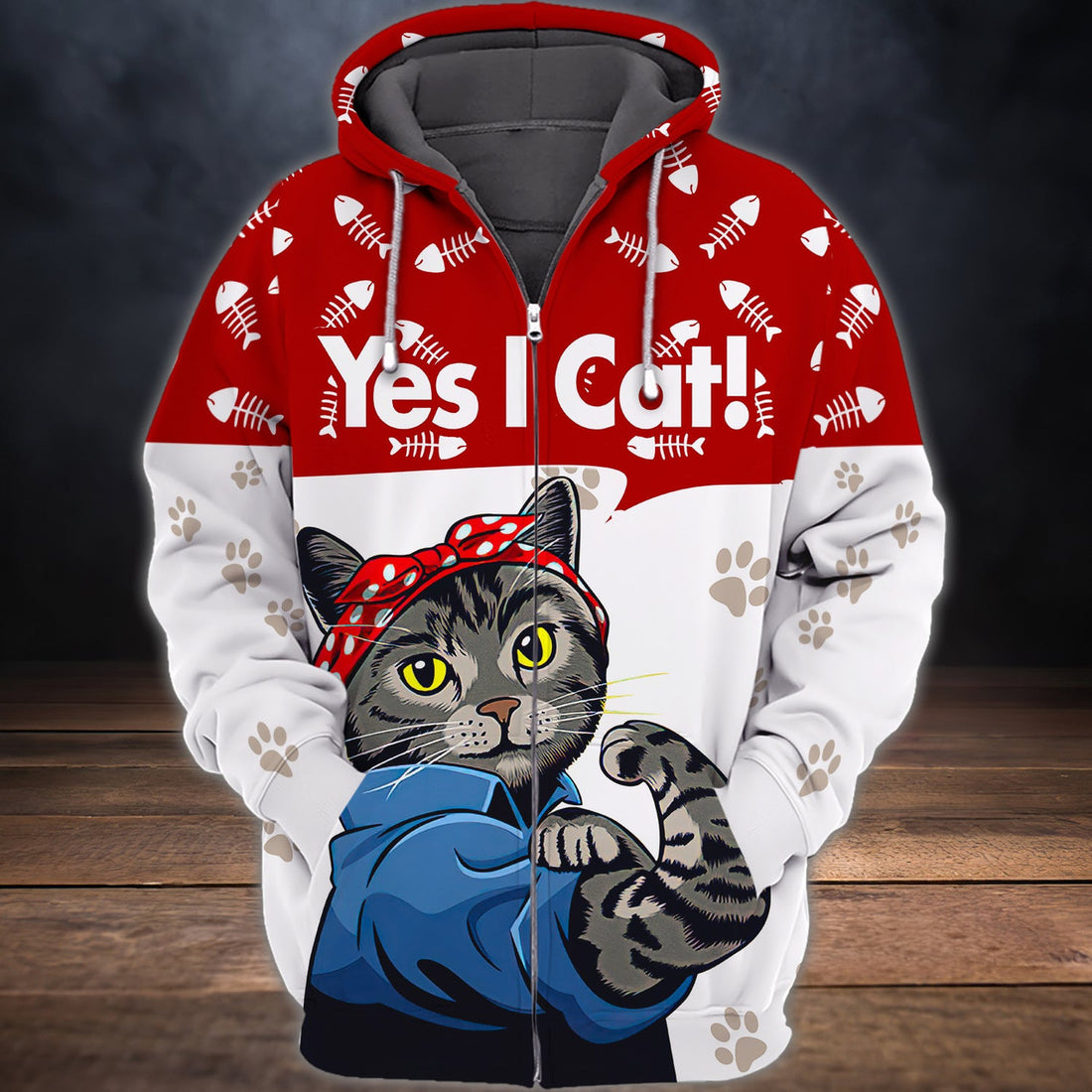 FUNSTUFFPRINT Yes I Cat - 3D Full Print 3D Hoodie and Zip Hoodie