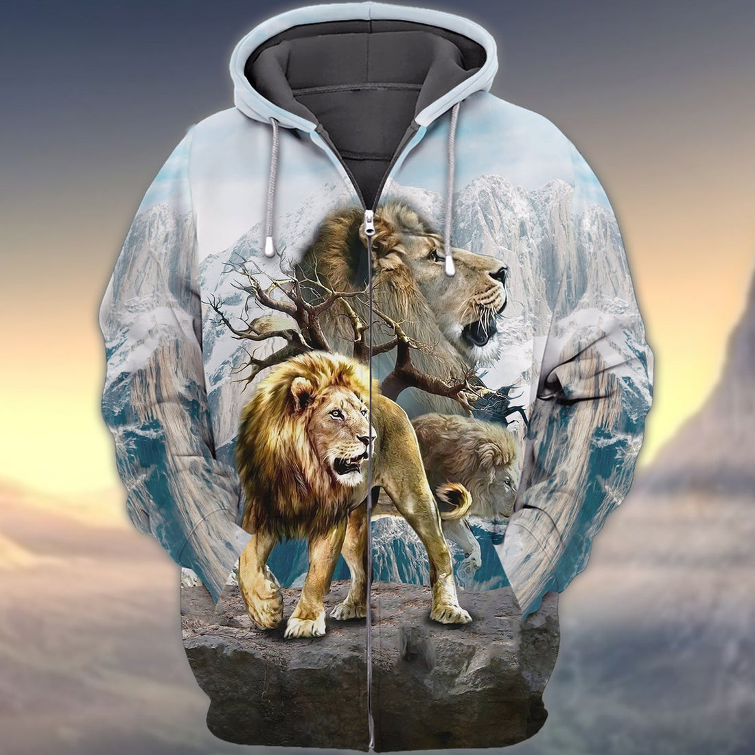 FUNSTUFFPRINT Lion Lover 1111 3D Hoodie and Zip Hoodie