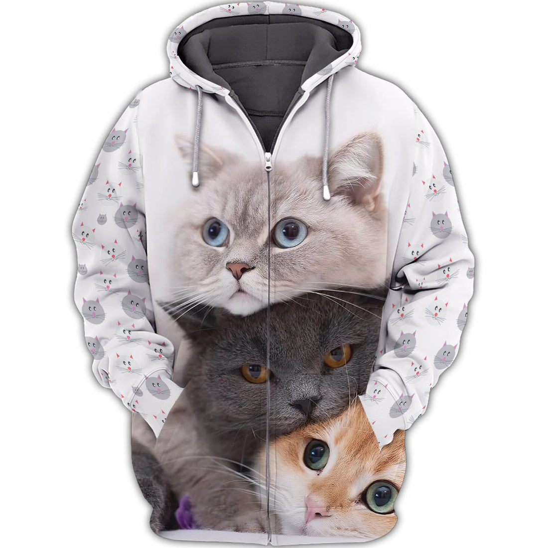 FUNSTUFFPRINT Cat 3D Full Print Shirts Cats Shirts 3D Hoodie and Zip Hoodie